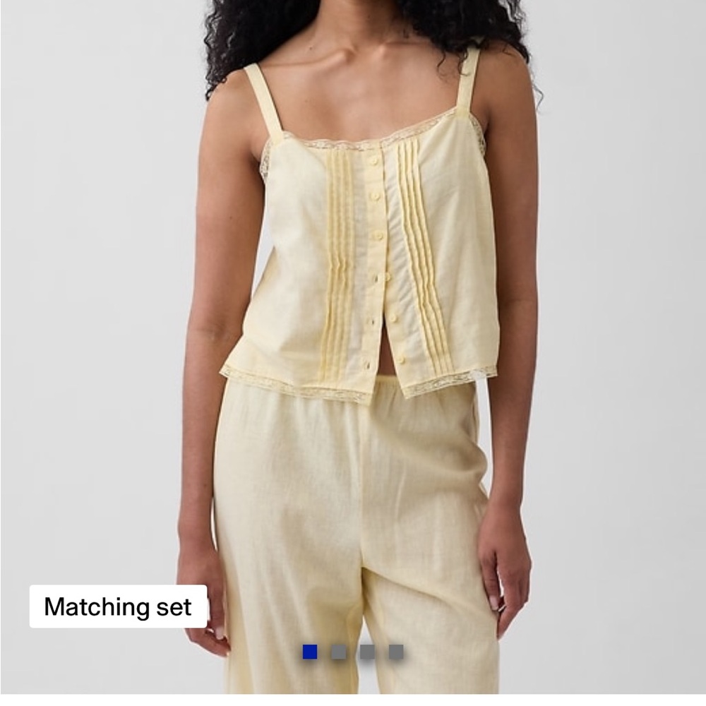 Linen blend crop pintuck shirt